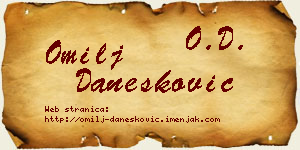 Omilj Danesković vizit kartica